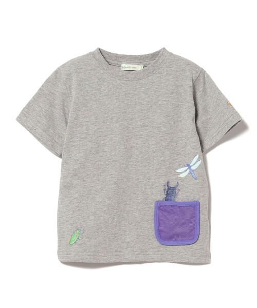 BEAMS mini（ビームスミニ）の「BEAMS mini / メッシュ ポケット 昆虫 Tシャツ 23（90～130cm）（Tシャツ/カットソー・キッズ・オフホワイト/ライトグレー/イエロー・100/110/120/130/90）」の17枚目の写真
