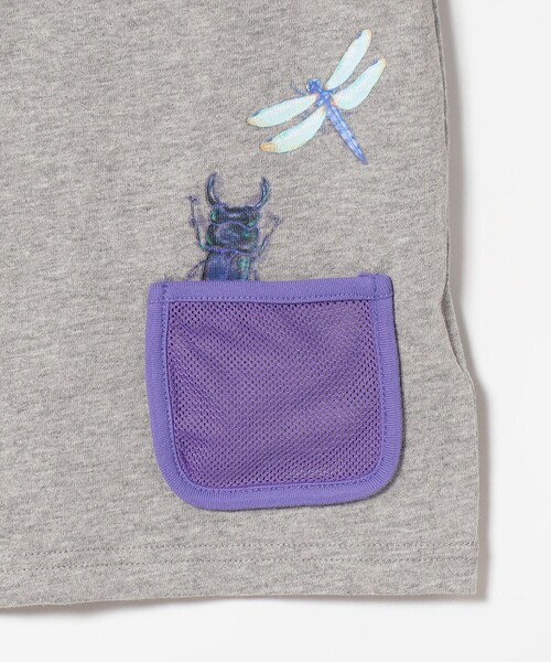 BEAMS mini（ビームスミニ）の「BEAMS mini / メッシュ ポケット 昆虫 Tシャツ 23（90～130cm）（Tシャツ/カットソー・キッズ・オフホワイト/ライトグレー/イエロー・100/110/120/130/90）」の20枚目の写真