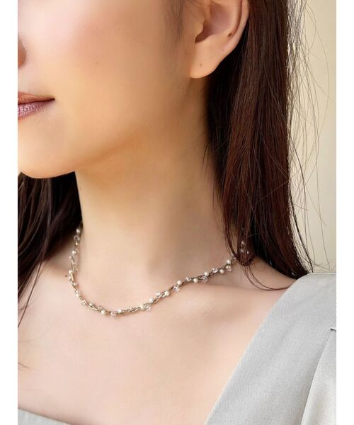 RESEXXY（リゼクシー）の「ビーズコンビネックレス（ネックレス・レディース・ゴールド/シルバー・FREE）」の2枚目の写真