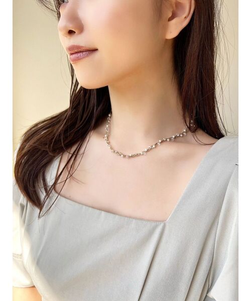 RESEXXY（リゼクシー）の「ビーズコンビネックレス（ネックレス・レディース・ゴールド/シルバー・FREE）」の4枚目の写真