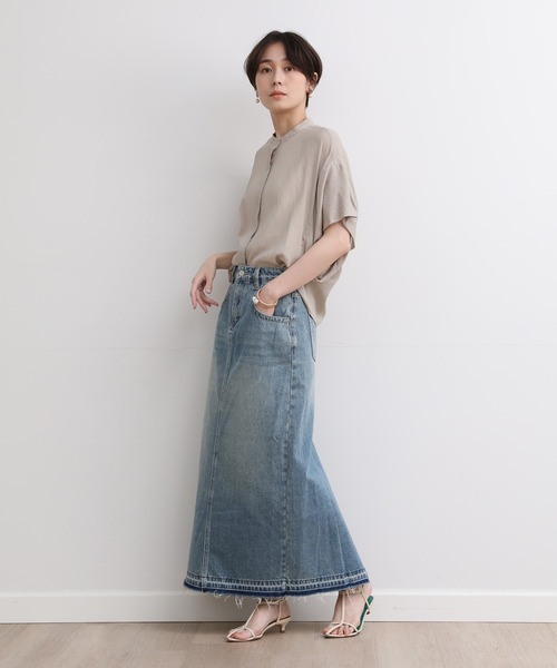 INED CLARO(イネドクラロ)の「バンドカラードルマンブラウス(シャツ/ブラウス・レディース・オフホワイト/ブラウン/ベージュ・フリー)」の17枚目の写真
