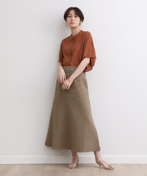 INED CLARO(イネドクラロ)の「バンドカラードルマンブラウス(シャツ/ブラウス・レディース・オフホワイト/ブラウン/ベージュ・フリー)」の12枚目の写真