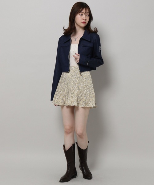 3.3 Field Trip （3.3フィールドトリップ）の「3.3 Field Trip／フラワープリーツスカート 2198732（スカート・レディース・ピンク/イエロー・FREE）」の8枚目の写真