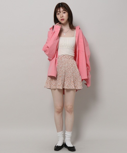 3.3 Field Trip （3.3フィールドトリップ）の「3.3 Field Trip／フラワープリーツスカート 2198732（スカート・レディース・ピンク/イエロー・FREE）」の3枚目の写真