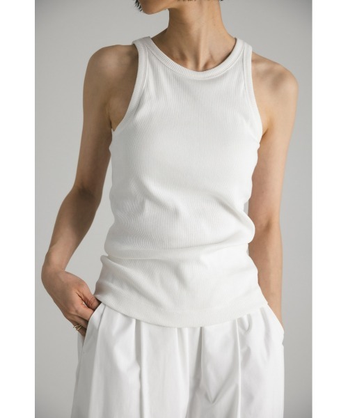 STYLEMIXER（スタイルミキサー）の「カップ付きアメスリタンクトップ（タンクトップ・レディース・ホワイト/ベージュ/ブラック・MEDIUM/SMALL）」の2枚目の写真