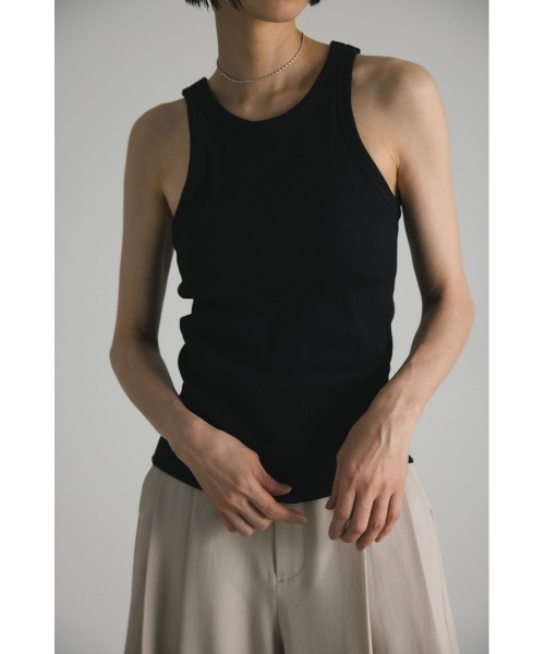 STYLEMIXER（スタイルミキサー）の「カップ付きアメスリタンクトップ（タンクトップ・レディース・ホワイト/ベージュ/ブラック・MEDIUM/SMALL）」の3枚目の写真