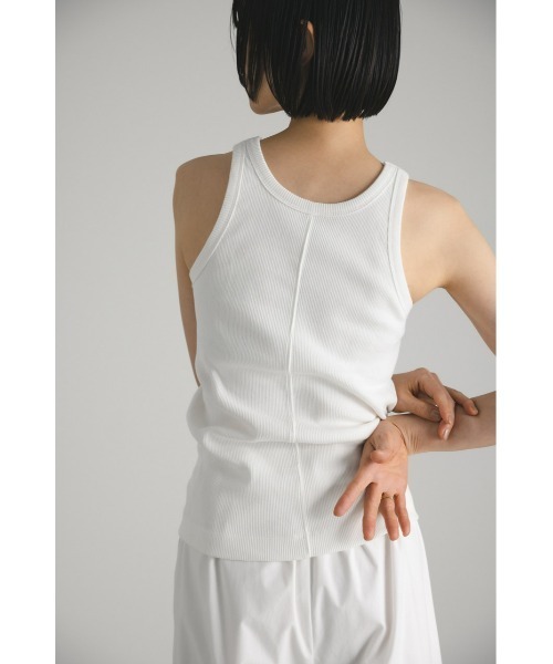 STYLEMIXER（スタイルミキサー）の「カップ付きアメスリタンクトップ（タンクトップ・レディース・ホワイト/ベージュ/ブラック・MEDIUM/SMALL）」の9枚目の写真