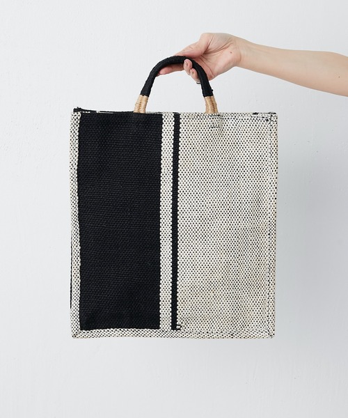 MAISON BENGAL（マイソンベンガル）の「《別注》【MAISON BENGAL（メゾン・ベンガル）】dinajpur Handle Jute Tote Bagジュートハンドルバッグ（トートバッグ・レディース・ベージュ/グレー/ブラック・FREE）」の12枚目の写真