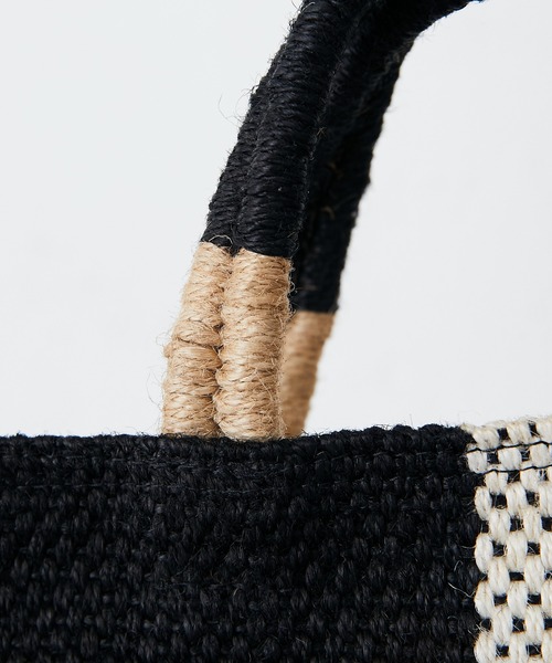 MAISON BENGAL（マイソンベンガル）の「《別注》【MAISON BENGAL（メゾン・ベンガル）】dinajpur Handle Jute Tote Bagジュートハンドルバッグ（トートバッグ・レディース・ベージュ/グレー/ブラック・FREE）」の7枚目の写真