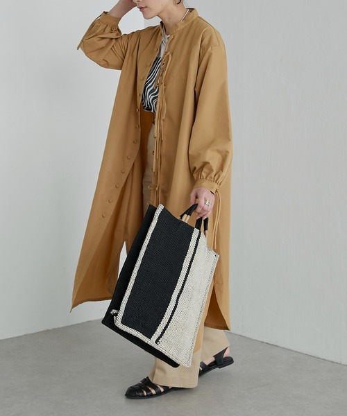 MAISON BENGAL（マイソンベンガル）の「《別注》【MAISON BENGAL（メゾン・ベンガル）】dinajpur Handle Jute Tote Bagジュートハンドルバッグ（トートバッグ・レディース・ベージュ/グレー/ブラック・FREE）」の8枚目の写真