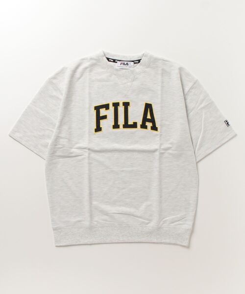 FILA(フィラ)の「FILA /フィラ ミニ裏毛カレッジロゴ入り半トレ(スウェット・メンズ・ブラック/ネイビー/アッシュグレー・LARGE/MEDIUM)」の8枚目の写真