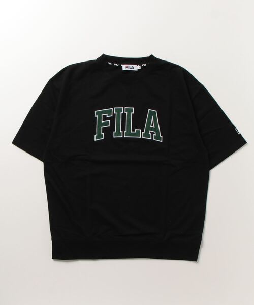 FILA(フィラ)の「FILA /フィラ ミニ裏毛カレッジロゴ入り半トレ(スウェット・メンズ・ブラック/ネイビー/アッシュグレー・LARGE/MEDIUM)」の10枚目の写真