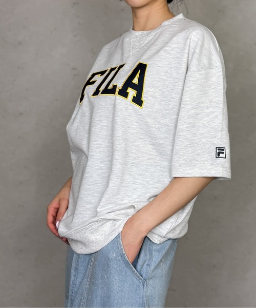 FILA(フィラ)の「FILA /フィラ ミニ裏毛カレッジロゴ入り半トレ(スウェット・メンズ・ブラック/ネイビー/アッシュグレー・LARGE/MEDIUM)」の18枚目の写真