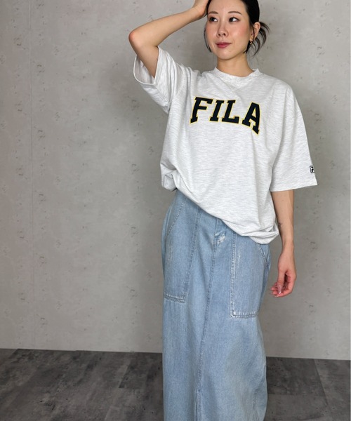 FILA(フィラ)の「FILA /フィラ ミニ裏毛カレッジロゴ入り半トレ(スウェット・メンズ・ブラック/ネイビー/アッシュグレー・LARGE/MEDIUM)」の7枚目の写真