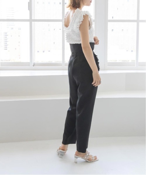 RANDA（ランダ）の「ハイウエストフリルパンツ（スラックス・レディース・ブラック/クリーム/パープル・0/1）」の13枚目の写真