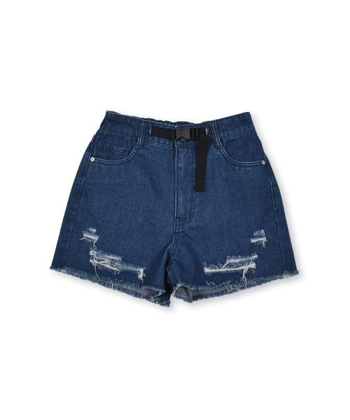 ZIDDY（ジディ）の「ZIDDY/ベルト付きダメージデニムショートパンツ(130~160cm)（デニムパンツ・キッズ・ブラック/ネイビー・130/140/150/160）」の11枚目の写真