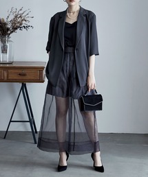 オーガンジー パンツ ドレス パンツ」に該当するレディース 