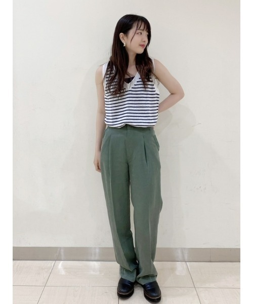 GAP(ギャップ)の「リネン混セーターベスト(ベスト・レディース・ブラック/ベージュ/ホワイト×ネイビー・M/XL/S/XS/L/XXS)」の12枚目の写真
