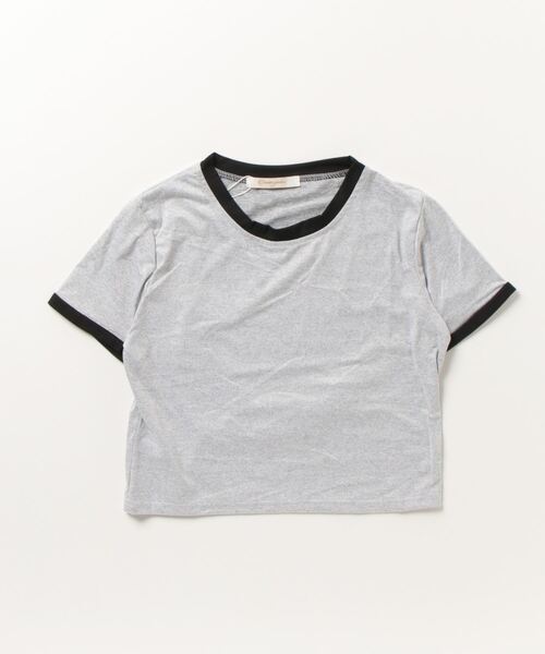 Dream garden(ドリームガーデン)の「配色ライン半袖Tシャツ(Tシャツ/カットソー・レディース・ホワイト/ブラック/ピンク/杢グレー/オフホワイト/ブルー・M/L/XL/XXL)」の19枚目の写真