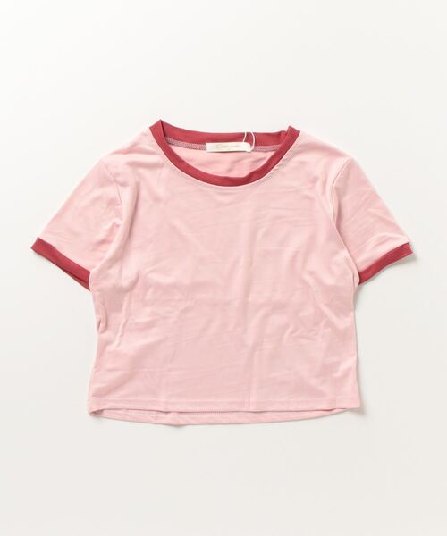 Dream garden(ドリームガーデン)の「配色ライン半袖Tシャツ(Tシャツ/カットソー・レディース・ホワイト/ブラック/ピンク/杢グレー/オフホワイト/ブルー・M/L/XL/XXL)」の20枚目の写真