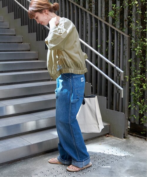 B.C STOCK（ベーセーストック）の「《追加》ギャザーシアージャケット（ブルゾン・レディース・カーキ/ブラック・FREE）」の14枚目の写真