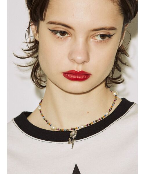 jouetie（ジュエティ）の「【TOHOビーズ別注】ミックスビーズネックレス（ネックレス・レディース・シルバー/ゴールド・FREE）」の4枚目の写真