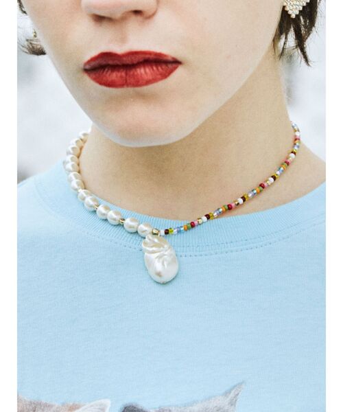 jouetie（ジュエティ）の「【TOHOビーズ別注】ミックスビーズネックレス（ネックレス・レディース・シルバー/ゴールド・FREE）」の10枚目の写真