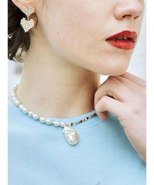 jouetie（ジュエティ）の「【TOHOビーズ別注】ミックスビーズネックレス（ネックレス・レディース・シルバー/ゴールド・FREE）」の9枚目の写真