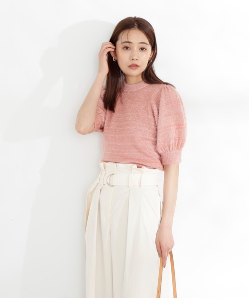 N.（N. Natural Beauty Basic）（エヌエヌナチュラルビューティーベーシック）の「◆フェザーパフニット（ニット/セーター・レディース・ピンク/ブルー/ベージュ・MEDIUM）」の15枚目の写真