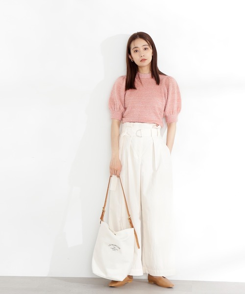 N.（N. Natural Beauty Basic）（エヌエヌナチュラルビューティーベーシック）の「◆フェザーパフニット（ニット/セーター・レディース・ピンク/ブルー/ベージュ・MEDIUM）」の12枚目の写真