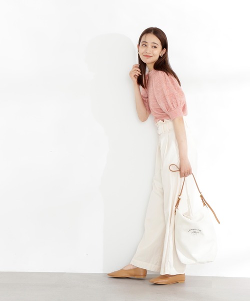 N.（N. Natural Beauty Basic）（エヌエヌナチュラルビューティーベーシック）の「◆フェザーパフニット（ニット/セーター・レディース・ピンク/ブルー/ベージュ・MEDIUM）」の9枚目の写真