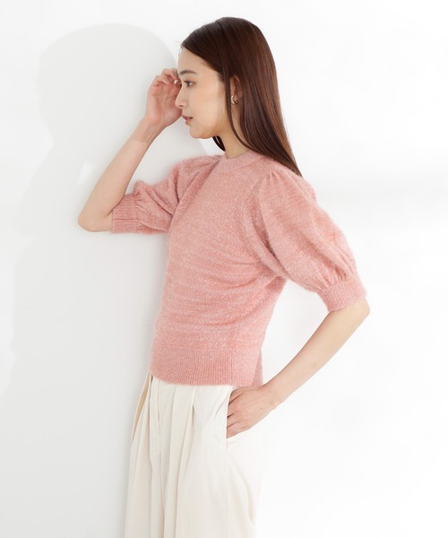 N.（N. Natural Beauty Basic）（エヌエヌナチュラルビューティーベーシック）の「◆フェザーパフニット（ニット/セーター・レディース・ピンク/ブルー/ベージュ・MEDIUM）」の16枚目の写真