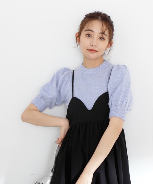 N.（N. Natural Beauty Basic）（エヌエヌナチュラルビューティーベーシック）の「◆フェザーパフニット（ニット/セーター・レディース・ピンク/ブルー/ベージュ・MEDIUM）」の22枚目の写真