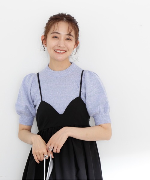 N.（N. Natural Beauty Basic）（エヌエヌナチュラルビューティーベーシック）の「◆フェザーパフニット（ニット/セーター・レディース・ピンク/ブルー/ベージュ・MEDIUM）」の14枚目の写真