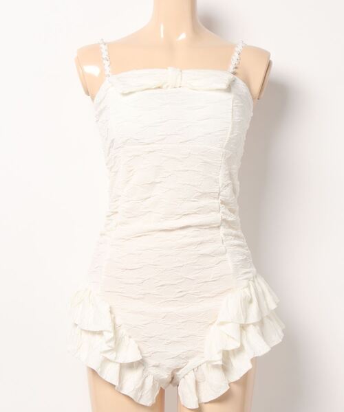 Dita（ディータ）の「パールショルダーフリルワンピース 水着（水着・レディース・アイボリー・M/L/XL）」の11枚目の写真