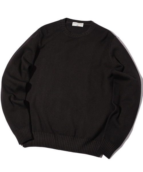 MEN'S BIGI(メンズビギ)の「【FILIPPO DE LAURENTIIS】10Gクルーネックニット(ニット/セーター・メンズ・モスグリーン/モカ/グレー・02/03)」の1枚目の写真