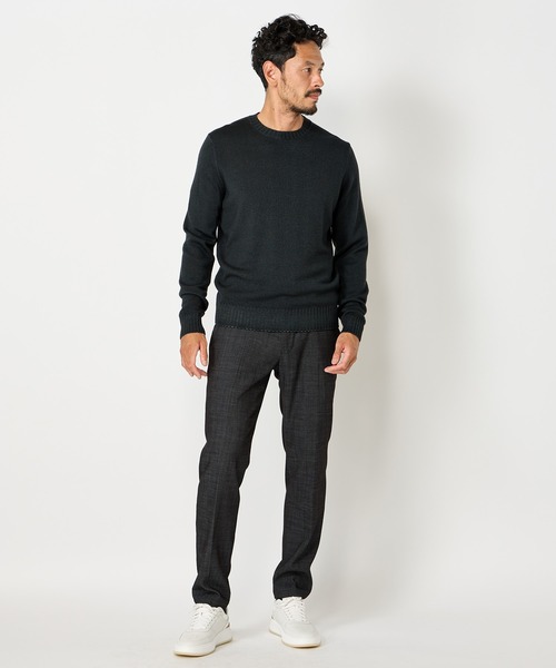 MEN'S BIGI(メンズビギ)の「【FILIPPO DE LAURENTIIS】10Gクルーネックニット(ニット/セーター・メンズ・モスグリーン/モカ/グレー・02/03)」の6枚目の写真