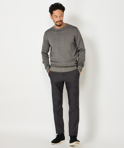 MEN'S BIGI(メンズビギ)の「【FILIPPO DE LAURENTIIS】10Gクルーネックニット(ニット/セーター・メンズ・モスグリーン/モカ/グレー・02/03)」の5枚目の写真