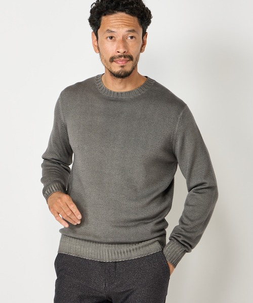 MEN'S BIGI(メンズビギ)の「【FILIPPO DE LAURENTIIS】10Gクルーネックニット(ニット/セーター・メンズ・モスグリーン/モカ/グレー・02/03)」の8枚目の写真
