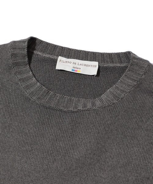 MEN'S BIGI(メンズビギ)の「【FILIPPO DE LAURENTIIS】10Gクルーネックニット(ニット/セーター・メンズ・モスグリーン/モカ/グレー・02/03)」の13枚目の写真