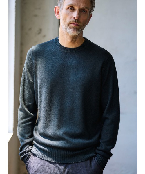 MEN'S BIGI(メンズビギ)の「【FILIPPO DE LAURENTIIS】10Gクルーネックニット(ニット/セーター・メンズ・モスグリーン/モカ/グレー・02/03)」の20枚目の写真