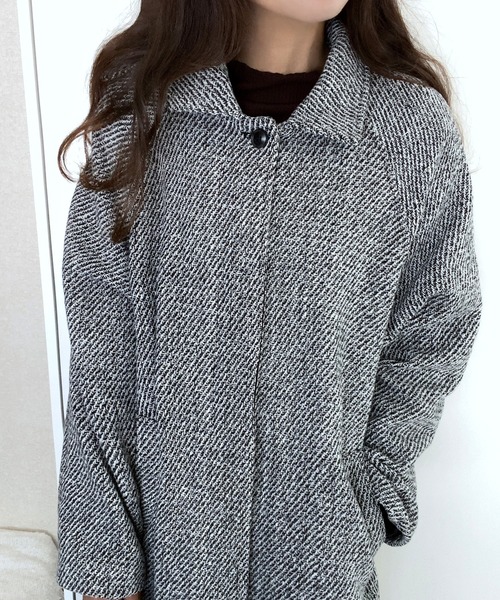 LAUIR（ラウアー）の「ミックススタンドカラー２wayコート（その他アウター・レディース・ブラック/ベージュ/ブラウン・MEDIUM/LARGE）」の4枚目の写真