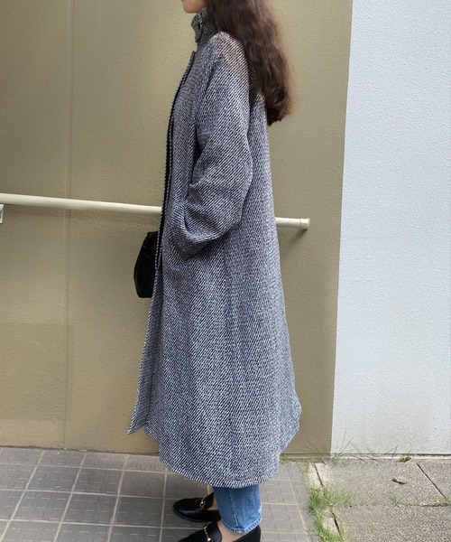 LAUIR（ラウアー）の「ミックススタンドカラー２wayコート（その他アウター・レディース・ブラック/ベージュ/ブラウン・MEDIUM/LARGE）」の6枚目の写真