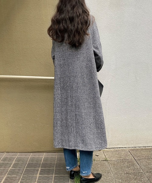 LAUIR（ラウアー）の「ミックススタンドカラー２wayコート（その他アウター・レディース・ブラック/ベージュ/ブラウン・MEDIUM/LARGE）」の7枚目の写真