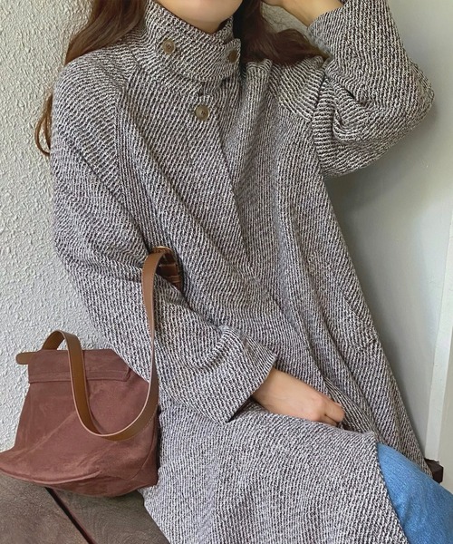 LAUIR（ラウアー）の「ミックススタンドカラー２wayコート（その他アウター・レディース・ブラック/ベージュ/ブラウン・MEDIUM/LARGE）」の12枚目の写真