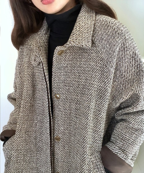 LAUIR（ラウアー）の「ミックススタンドカラー２wayコート（その他アウター・レディース・ブラック/ベージュ/ブラウン・MEDIUM/LARGE）」の13枚目の写真