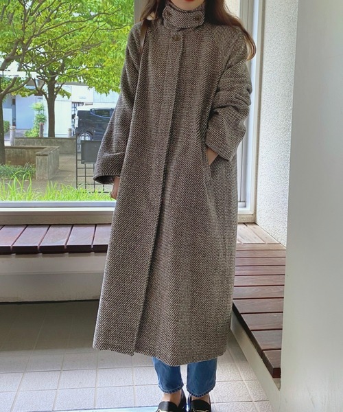 LAUIR（ラウアー）の「ミックススタンドカラー２wayコート（その他アウター・レディース・ブラック/ベージュ/ブラウン・MEDIUM/LARGE）」の14枚目の写真