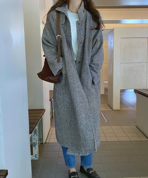 LAUIR（ラウアー）の「ミックススタンドカラー２wayコート（その他アウター・レディース・ブラック/ベージュ/ブラウン・MEDIUM/LARGE）」の15枚目の写真