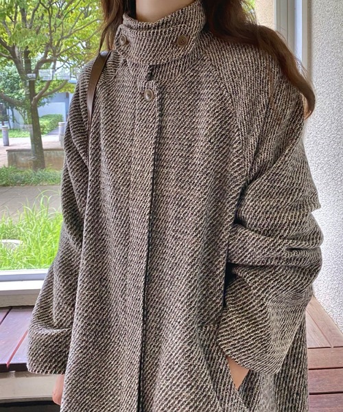 LAUIR（ラウアー）の「ミックススタンドカラー２wayコート（その他アウター・レディース・ブラック/ベージュ/ブラウン・MEDIUM/LARGE）」の18枚目の写真