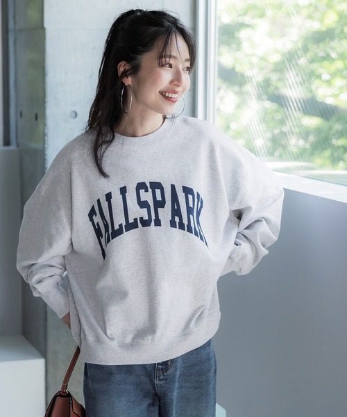 coca（coca）（コカ）の「ヘビーウェイト裏毛カレッジスウェット（スウェット・レディース・ネイビー/ライトグレー/アイボリー/チャコール・L/M）」の4枚目の写真